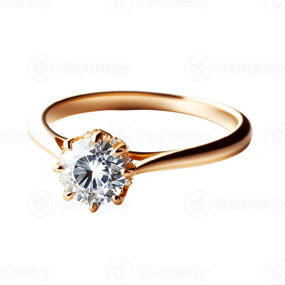 AI generated Isolated ring cutout object on transparent background, PNG file