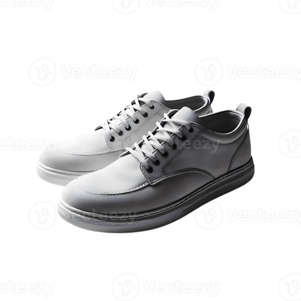AI generated Isolated shoes cutout object on transparent background, PNG file
