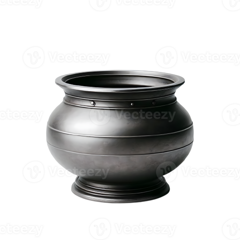 AI generated Isolated pot cutout object on transparent background, PNG file
