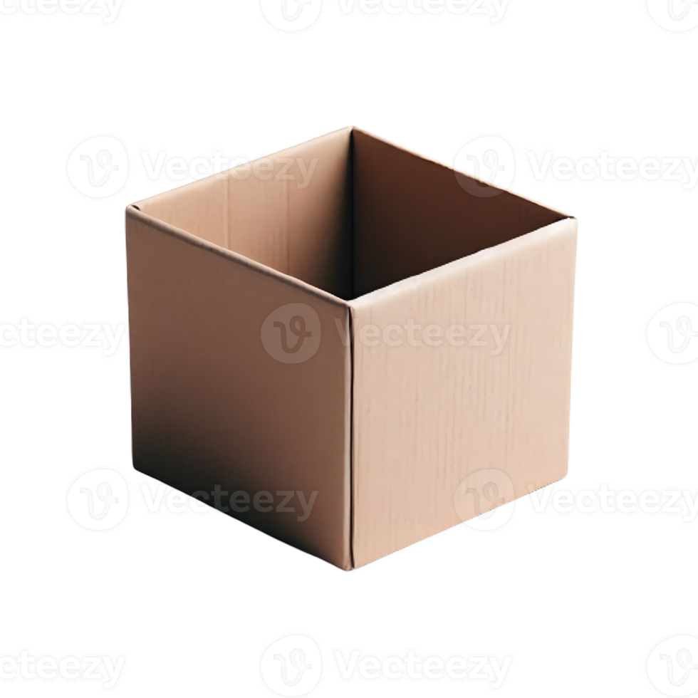 AI generated Isolated box cutout object on transparent background, PNG file