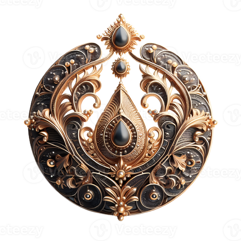 AI generated Isolated earring cutout object on transparent background, PNG file