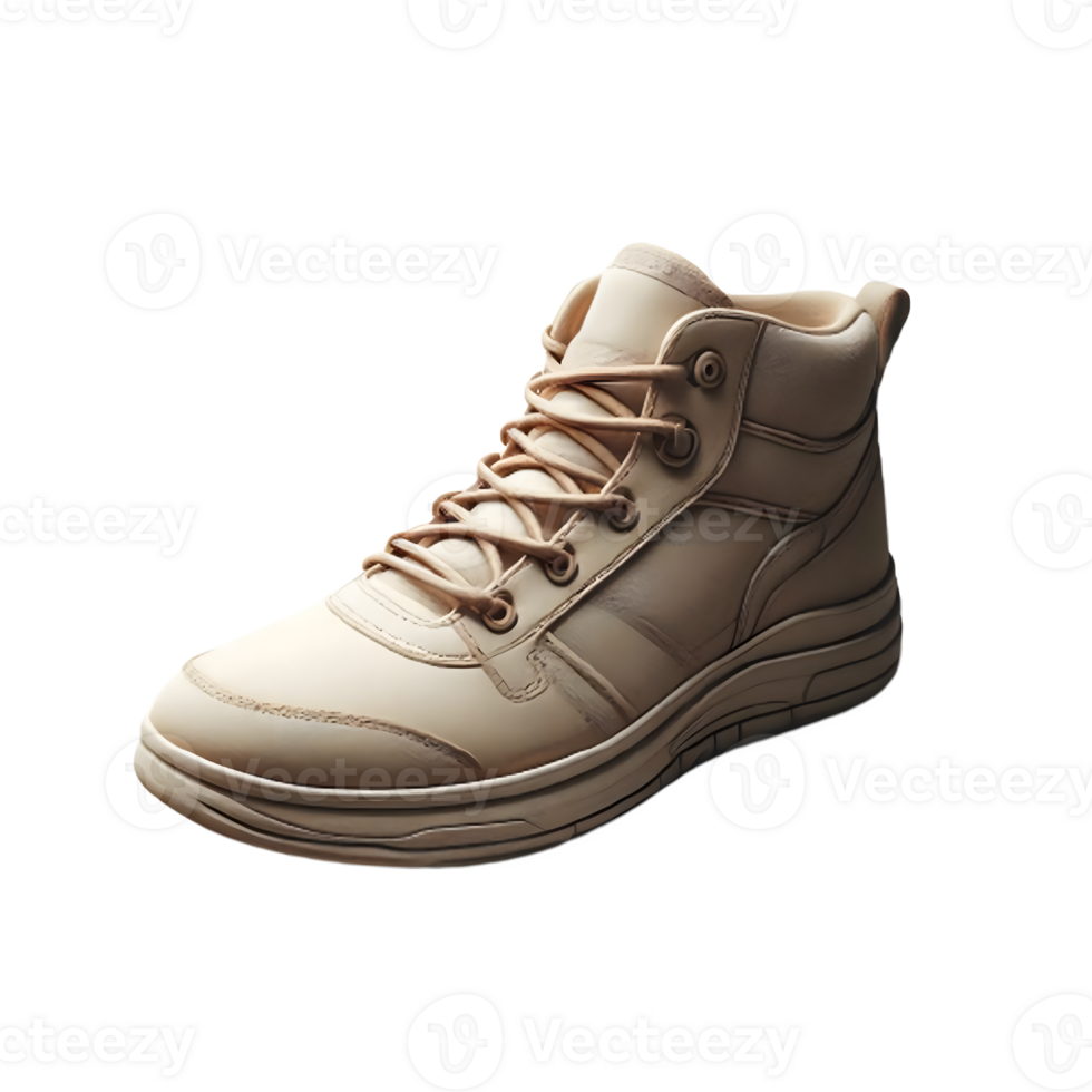AI generated Isolated shoe cutout object on transparent background, PNG file