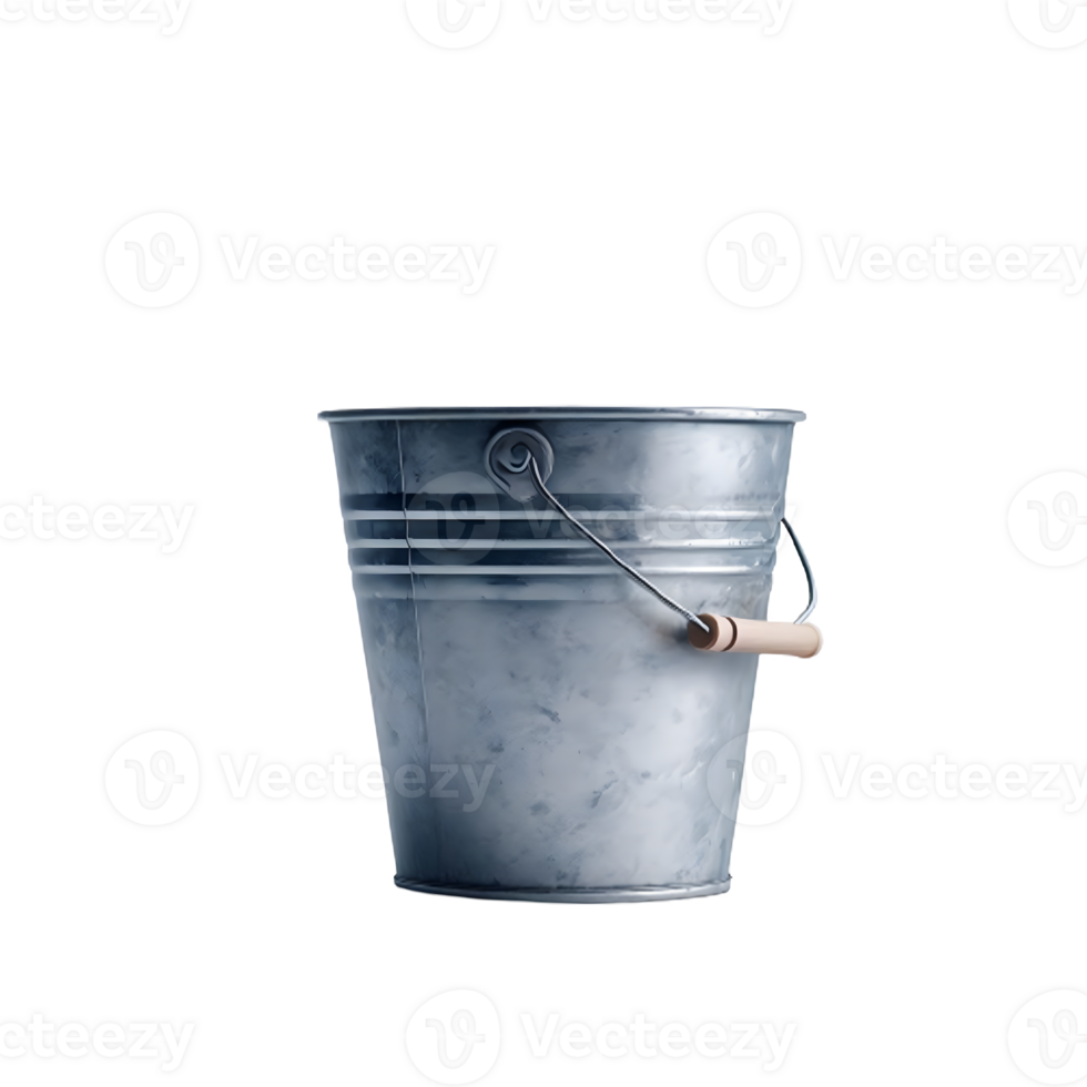 AI generated Isolated bucket cutout object on transparent background, PNG file