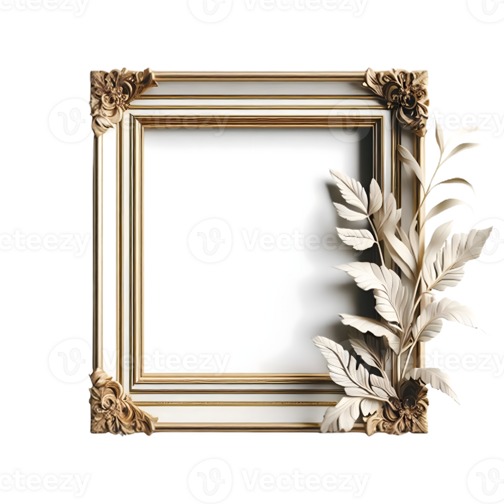 AI generated Isolated frame cutout object on transparent background, PNG file