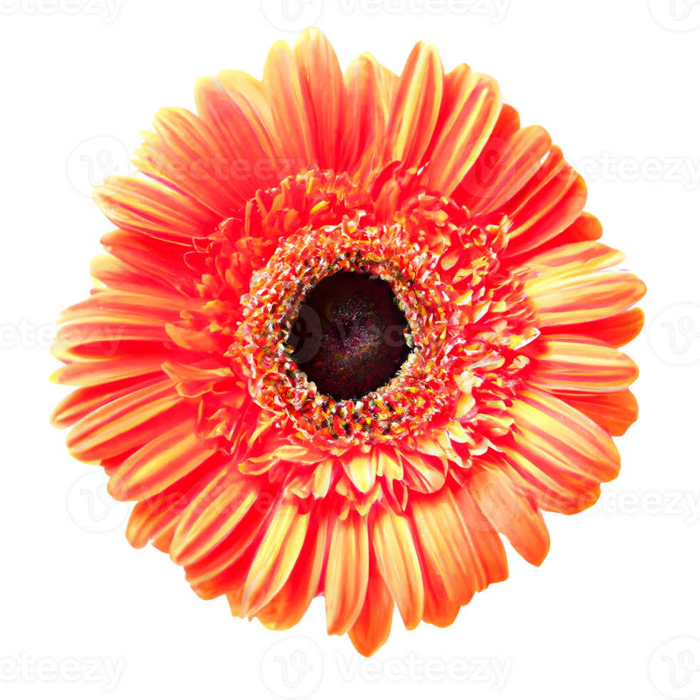 AI generated Nature's Art A Singular Beautiful Gerbera Flower png