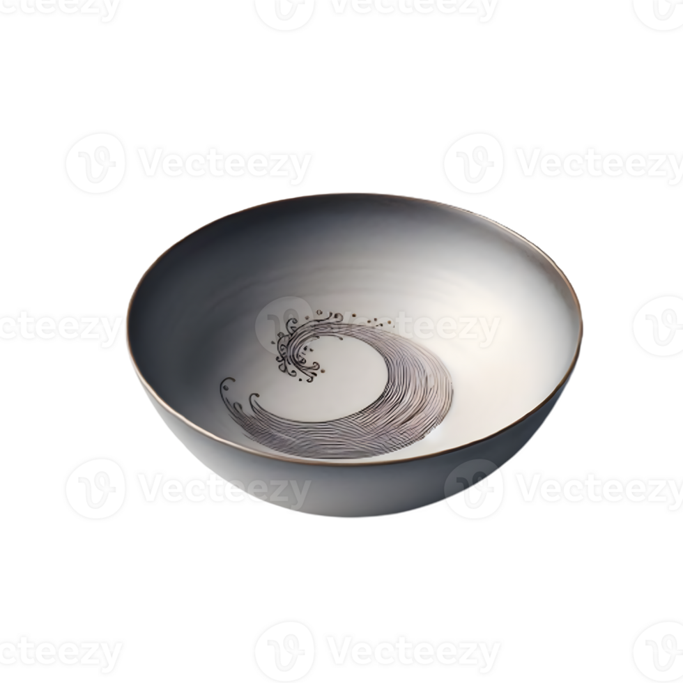 AI generated Isolated bowl cutout object on transparent background, PNG file