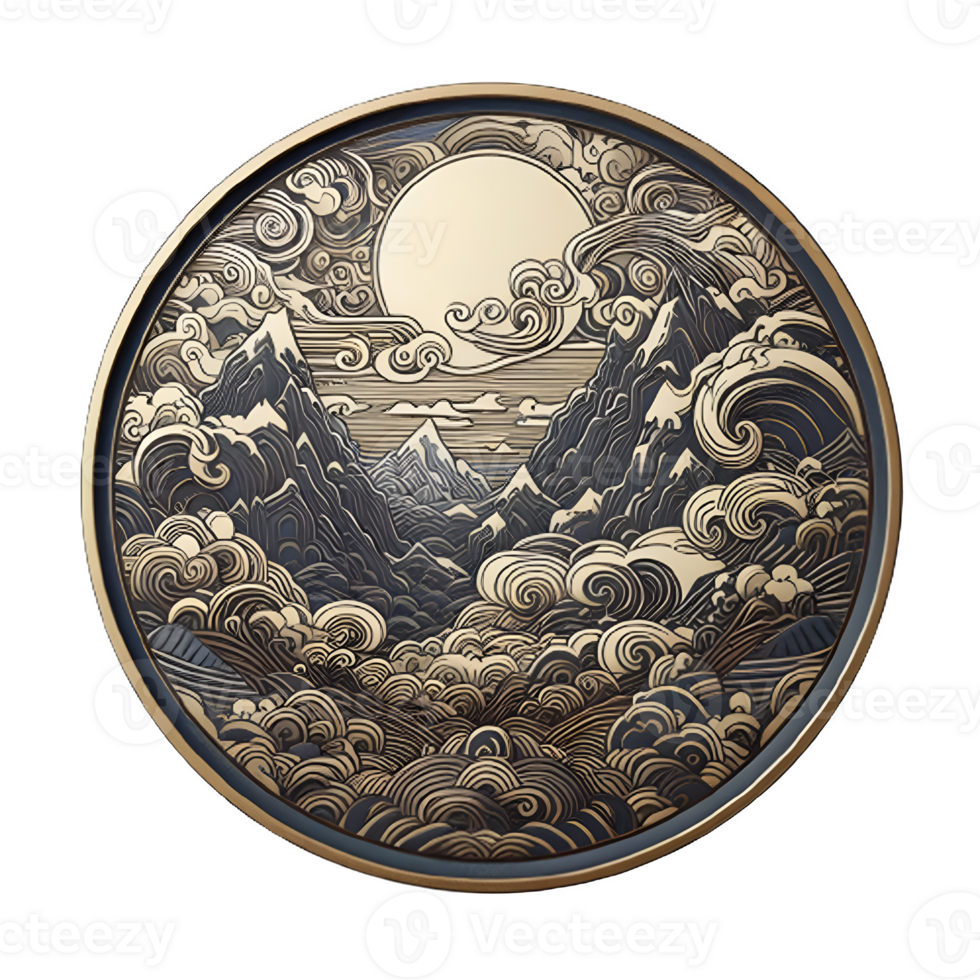 AI generated Isolated coaster cutout object on transparent background, PNG file