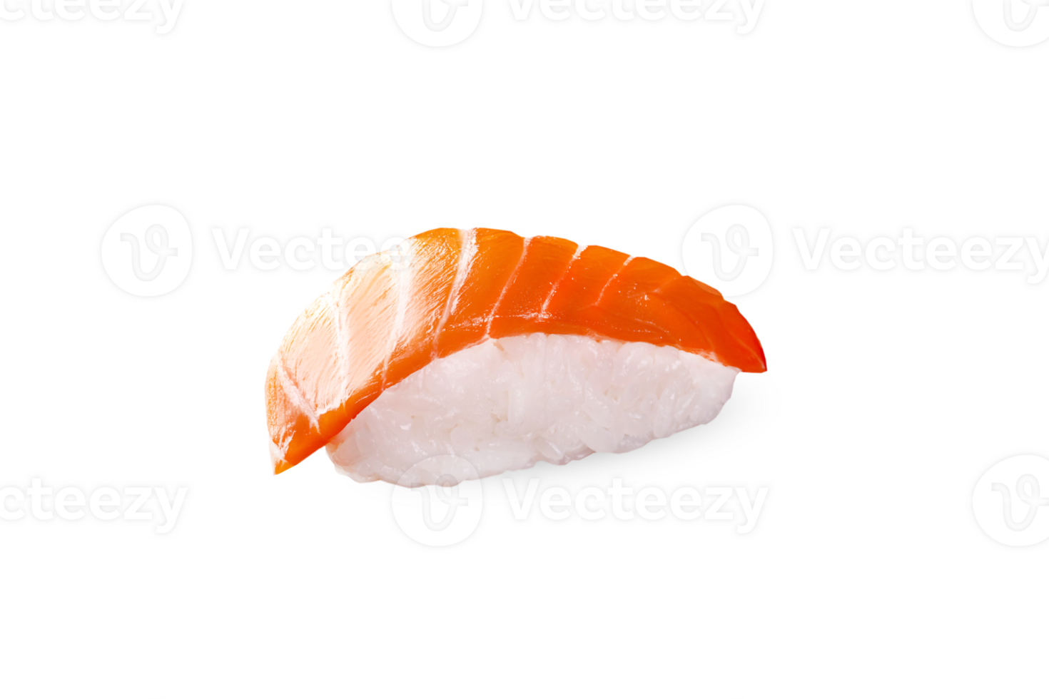 salmon nigiri on  png transparent background isolated