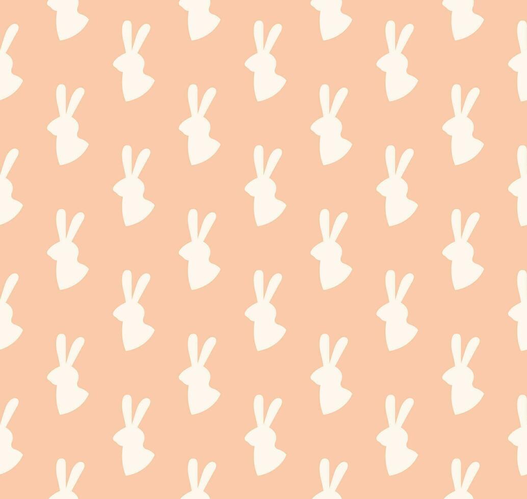Cute Rabbit seamless pattern. Seamless pattern with silhouette bunny. vector