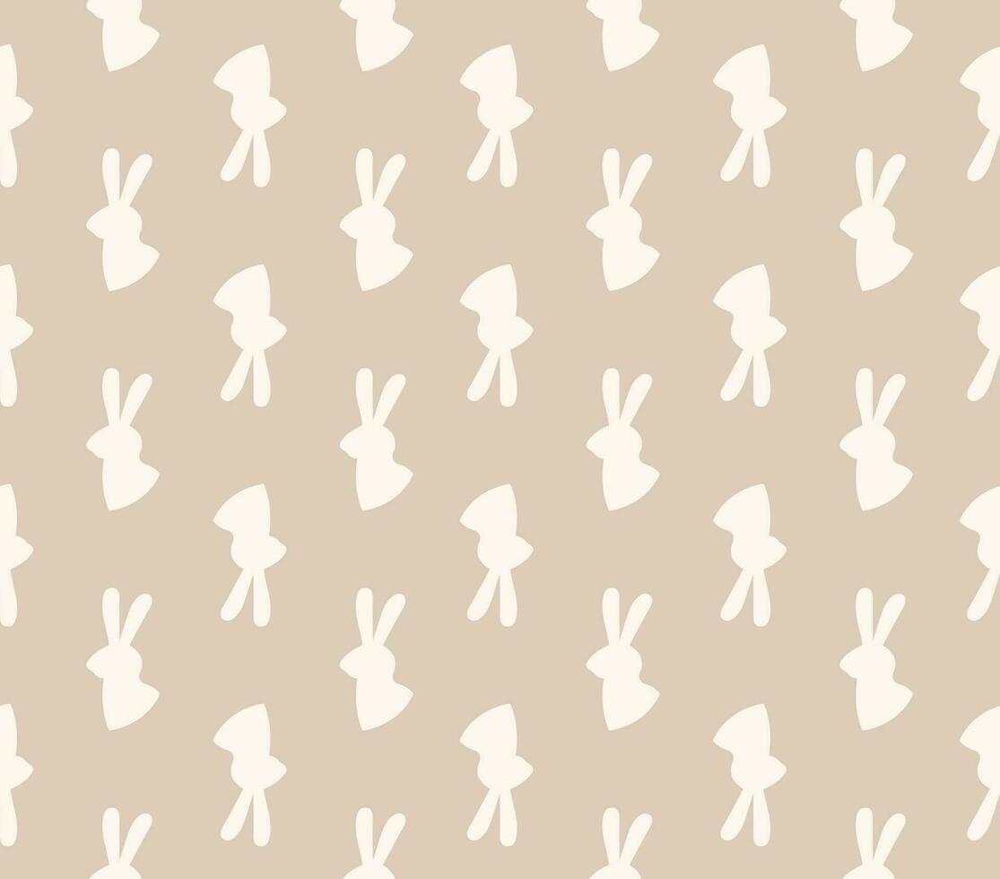Cute Rabbit seamless pattern. Seamless pattern with silhouette bunny. vector