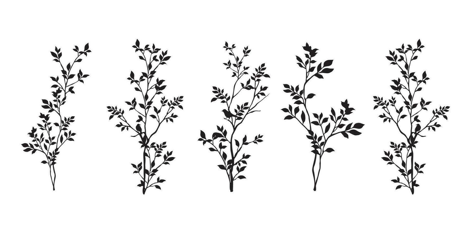 Traditional Indian Mughal plant illustration. Indian Folk Art, Mughal Floral wall painting. vector