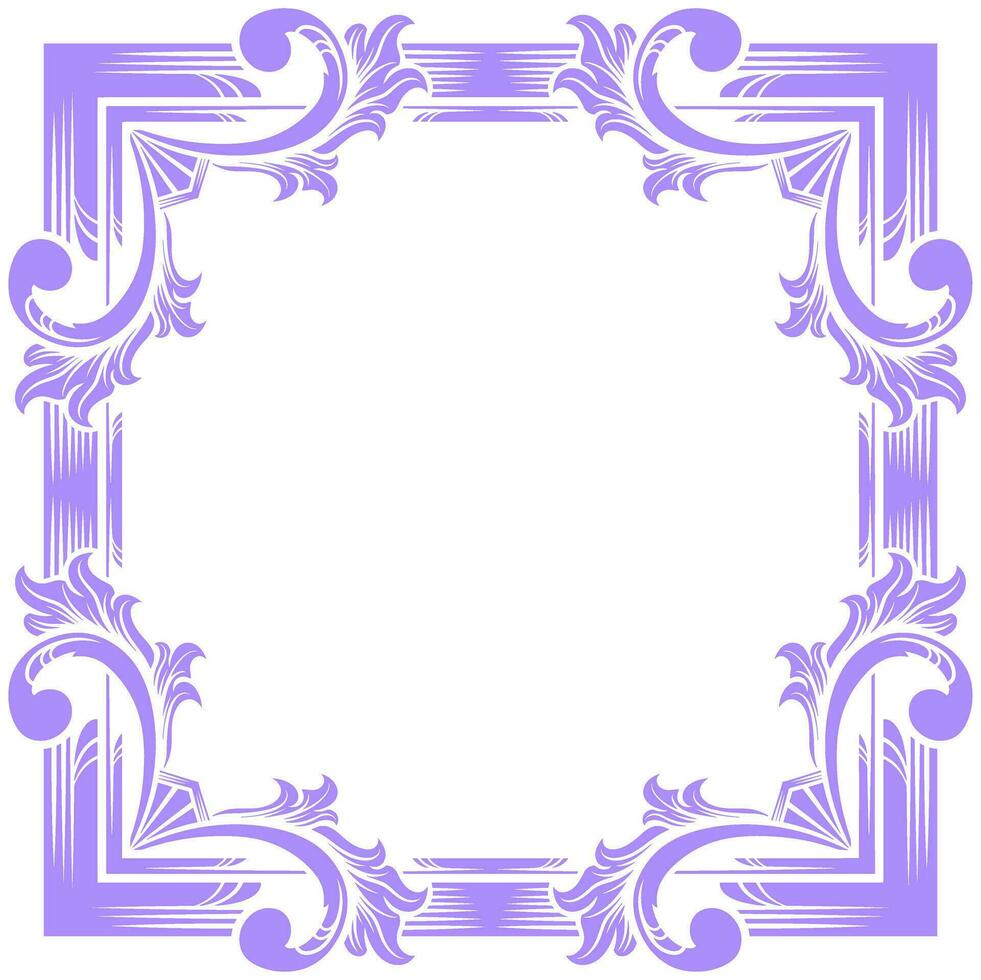 Vector square frame with ornament illustration