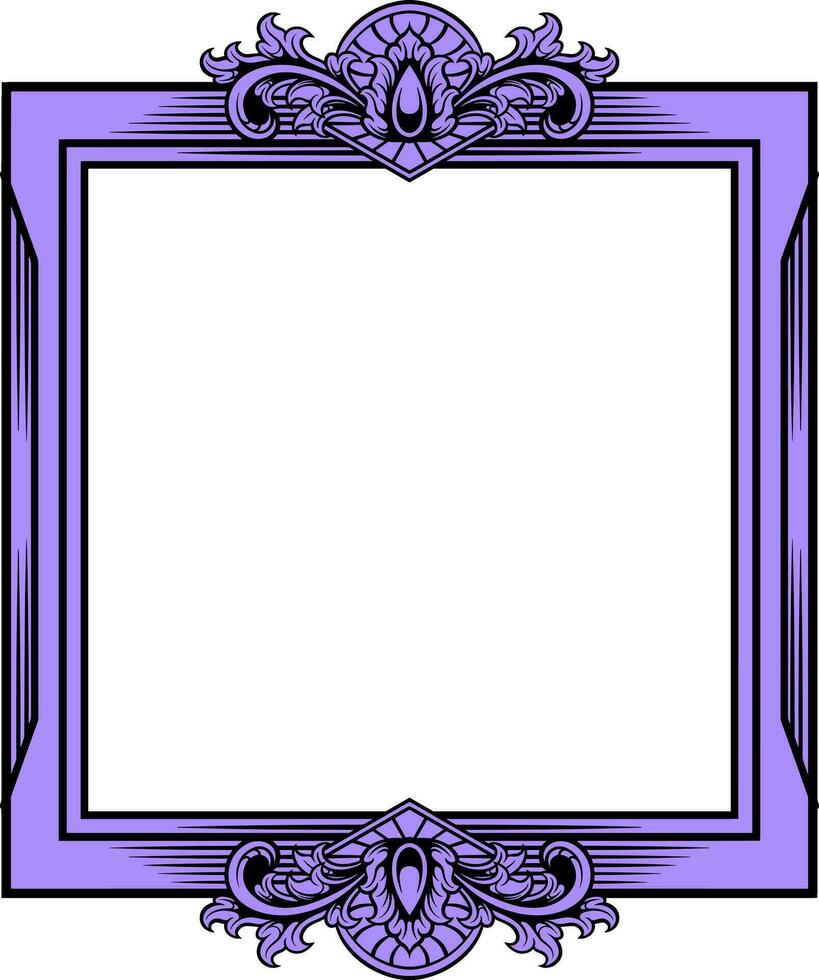 Vector square frame with ornament illustration
