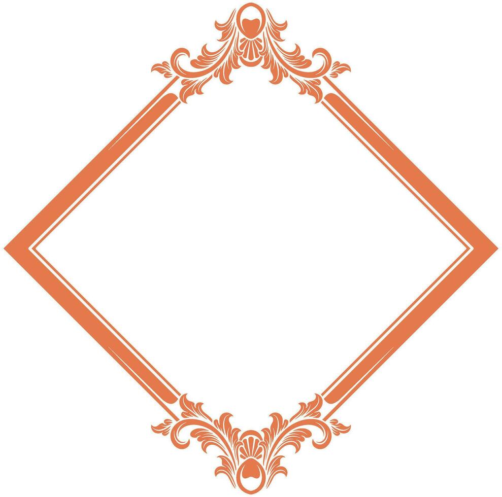 Vector square frame with ornament illustration