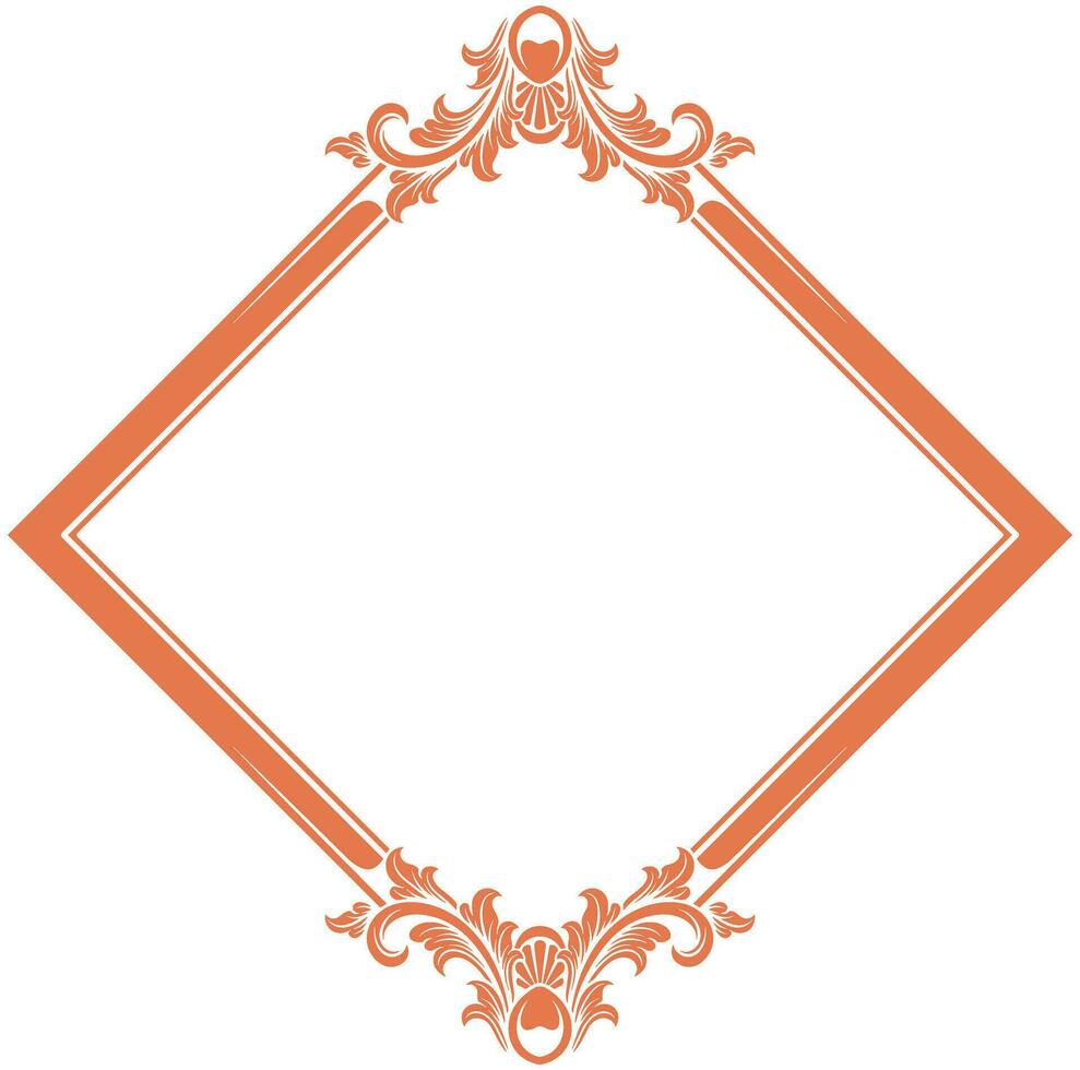 Vector square frame with ornament illustration