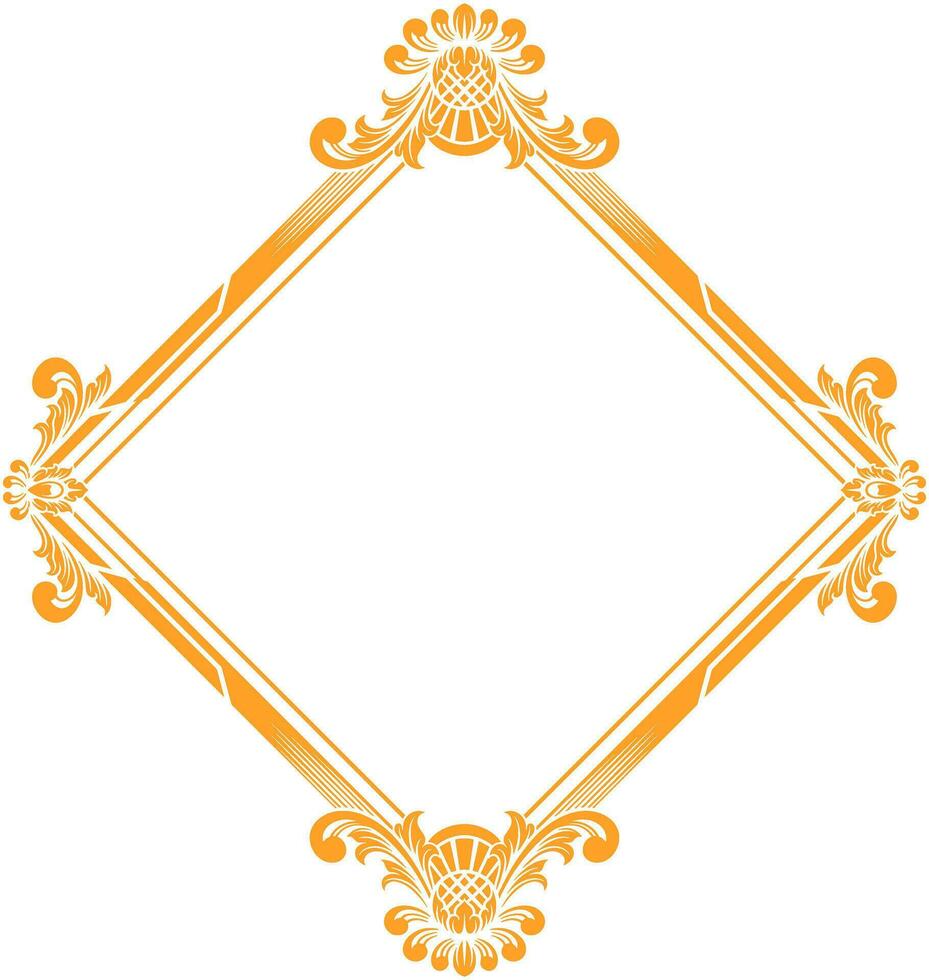 vector cuadrado marco con ornamento ilustración
