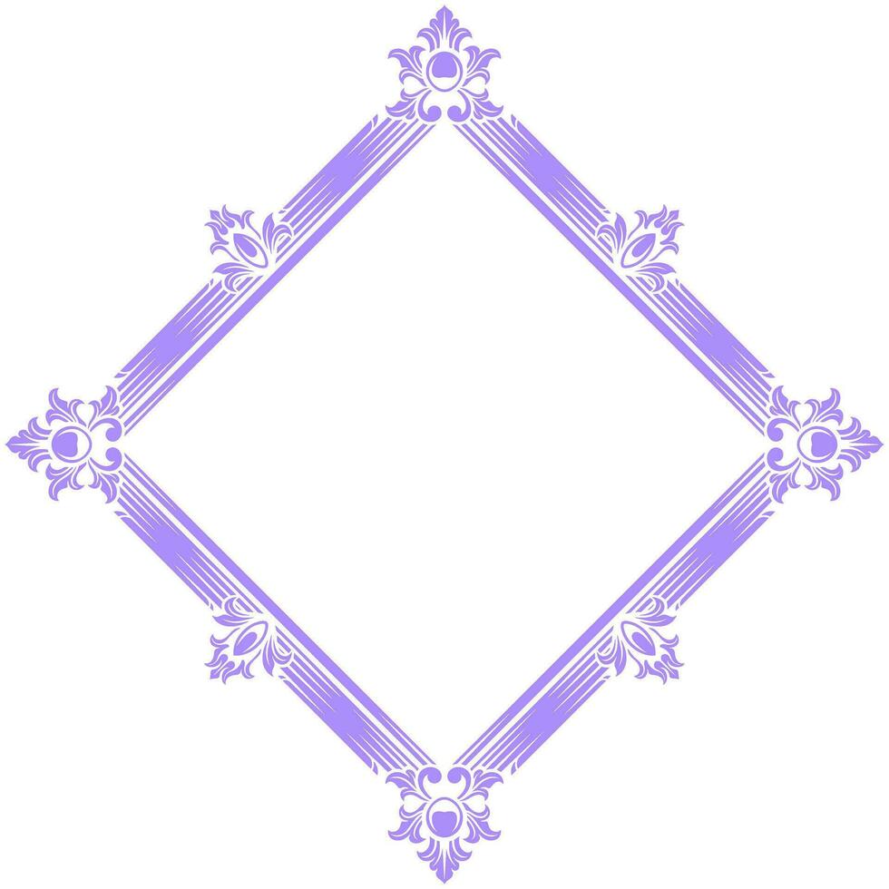 Vector square frame with ornament illustration