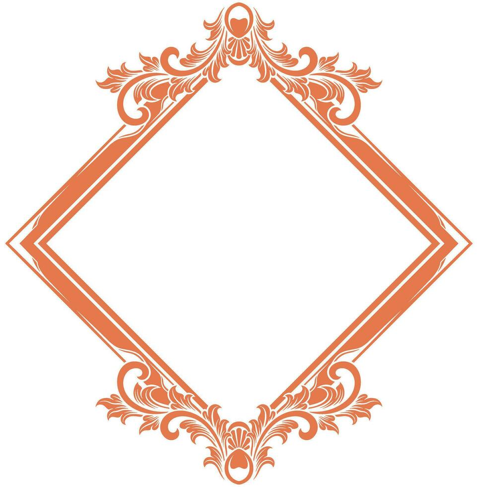 Vector square frame with ornament illustration