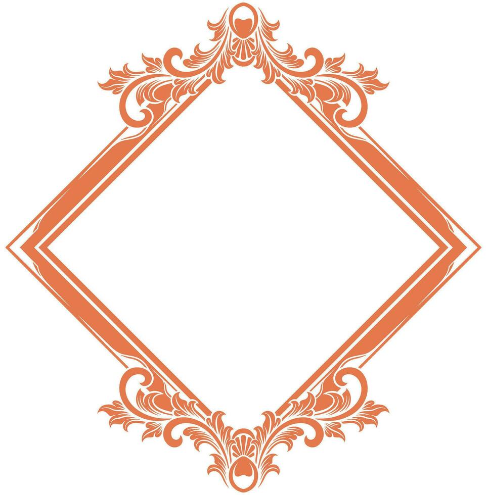 Vector square frame with ornament illustration