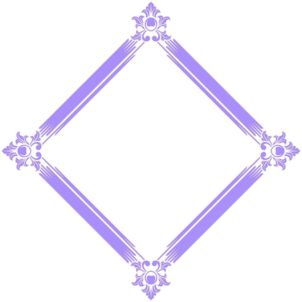 Vector square frame with ornament illustration