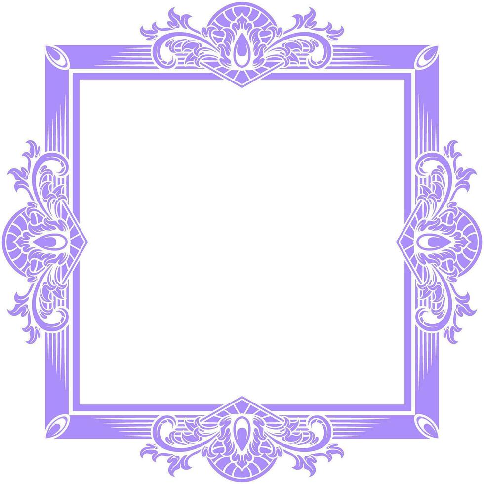 Vector square frame with ornament illustration