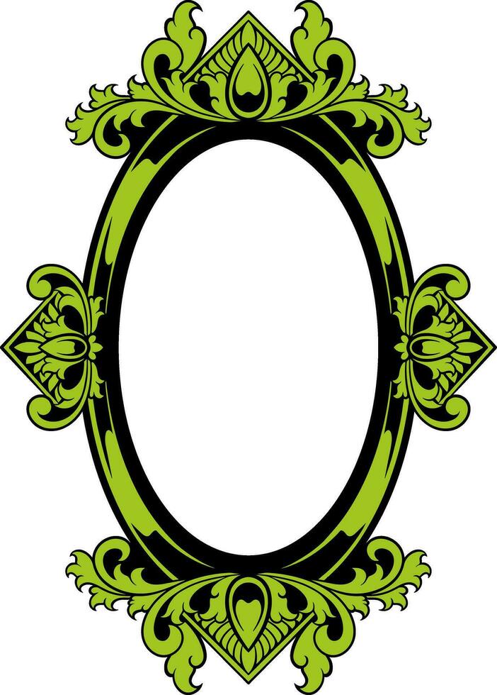Vector mirror ornament frame 36049579 Vector Art at Vecteezy