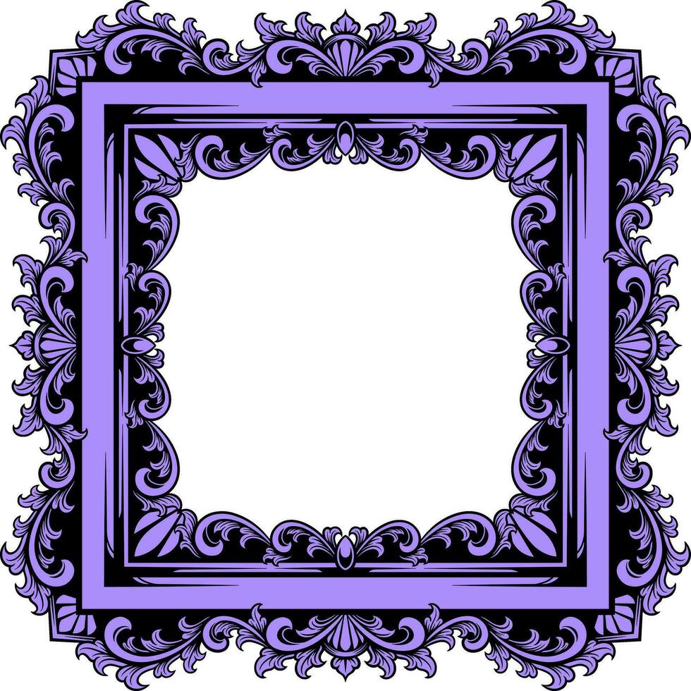 Vector square frame with ornament illustration