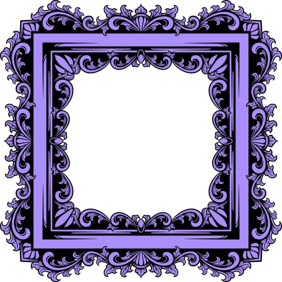 Vector square frame with ornament illustration