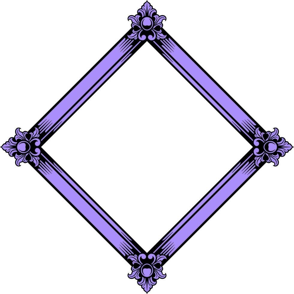 Vector square frame with ornament illustration