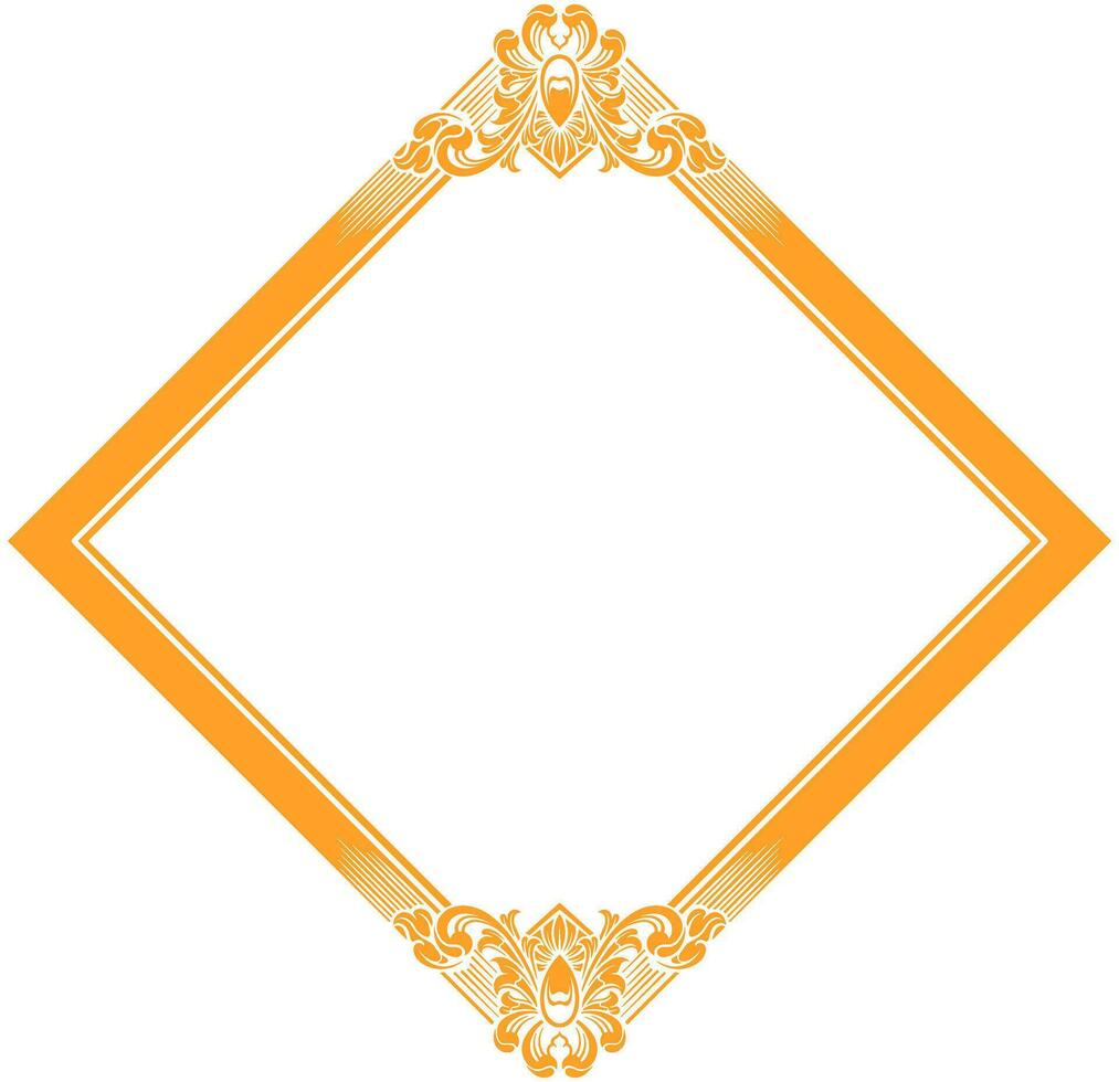 Vector square frame with ornament illustration