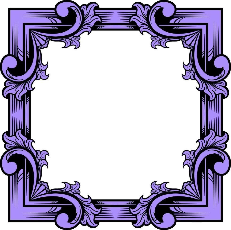 Vector square frame with ornament illustration