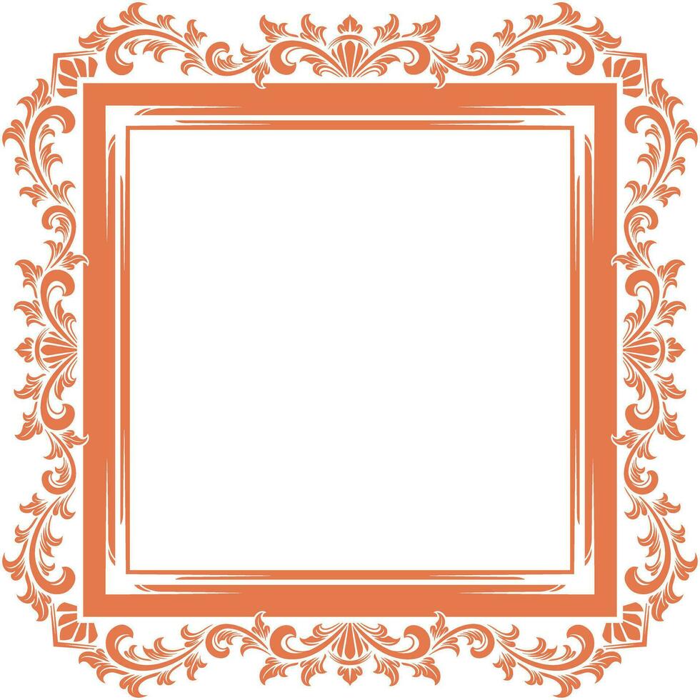 Vector square frame with ornament illustration