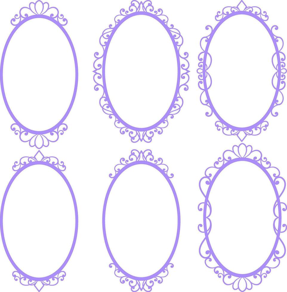 vector conjunto espejo ornamento marco