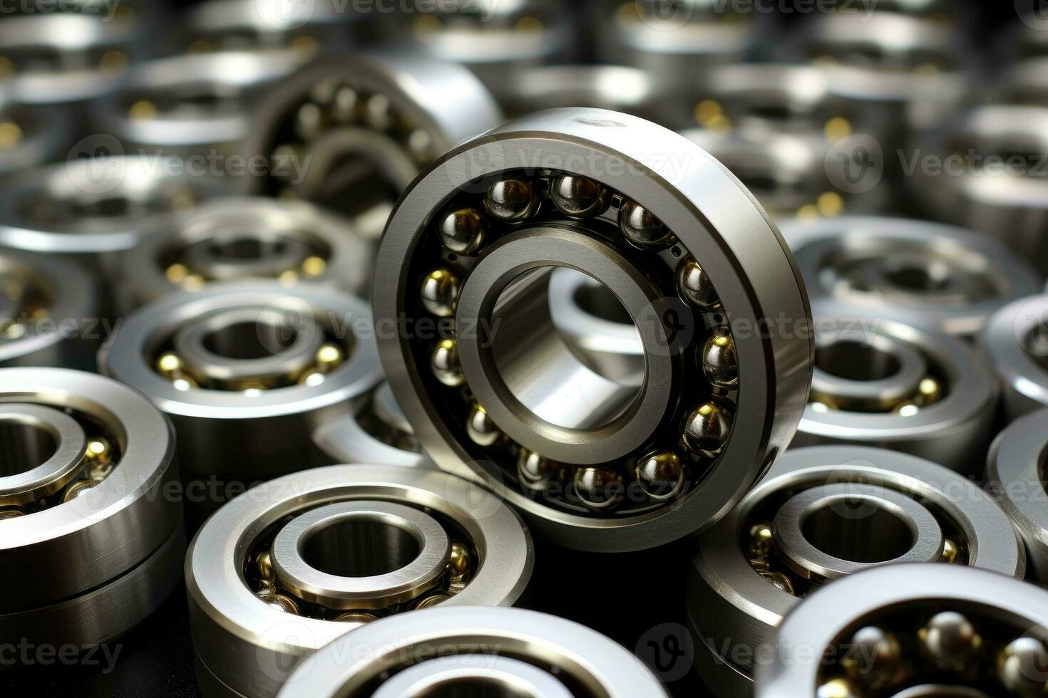 AI generated Ball bearings for industry photo