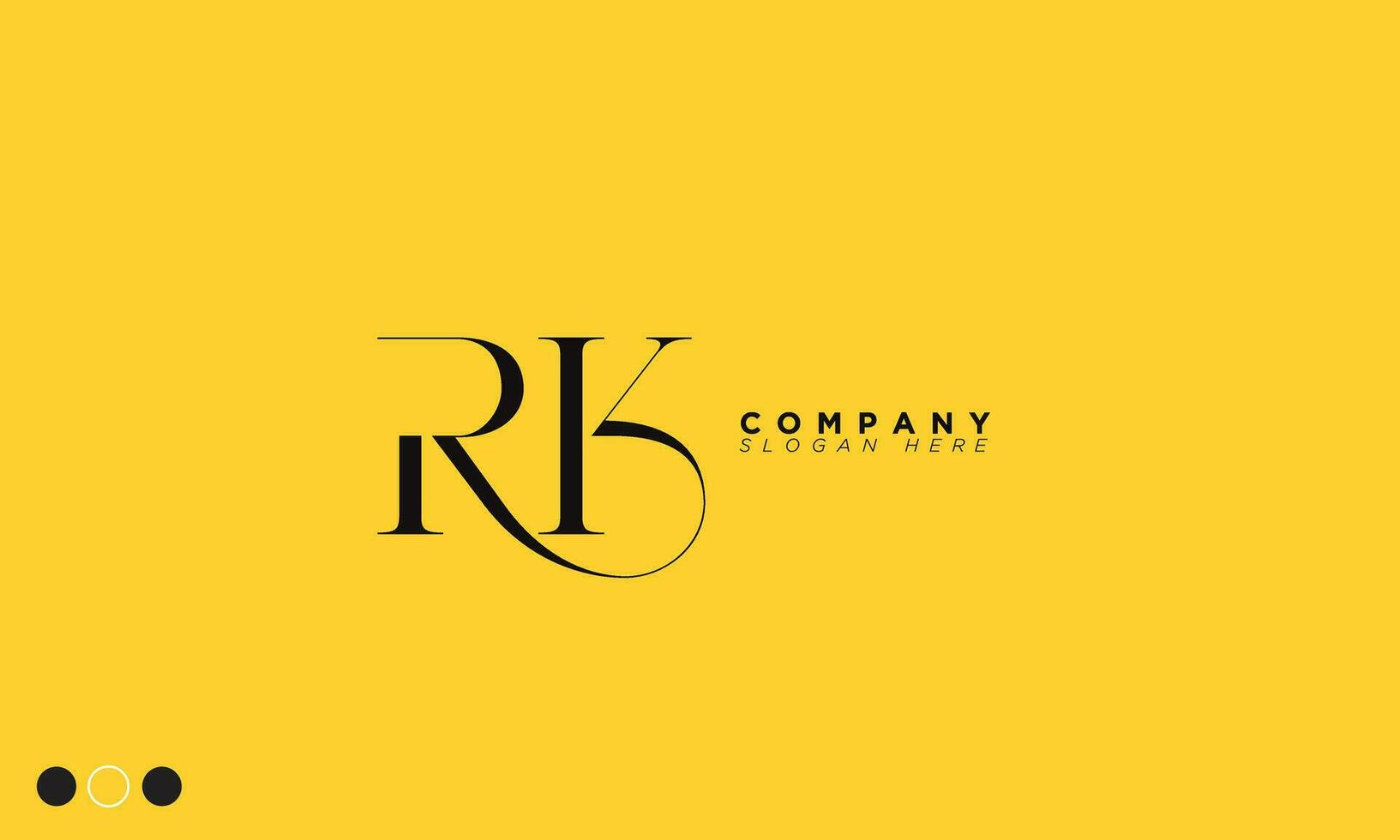 RK Alphabet letters Initials Monogram logo KR, R and K vector