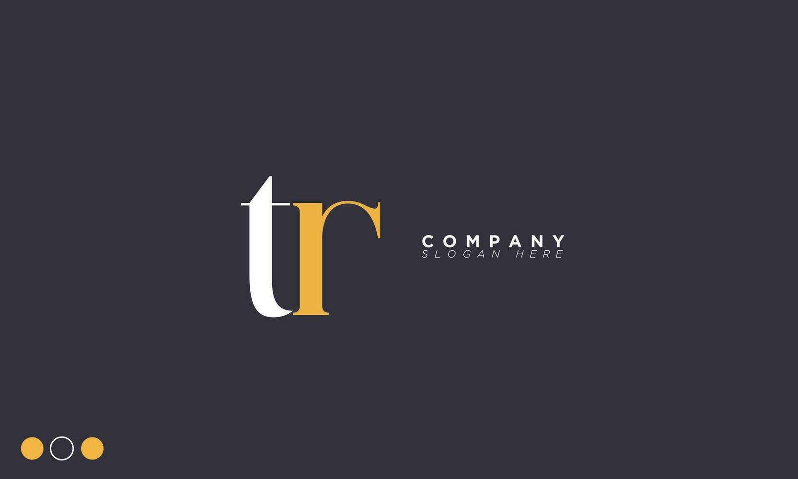 TR Alphabet letters Initials Monogram logo RT, T and R vector