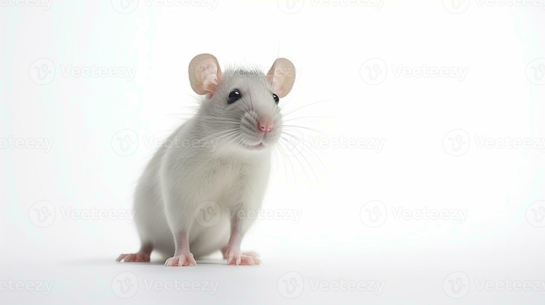 AI generated Rat on White Background. Animal, Mammal photo