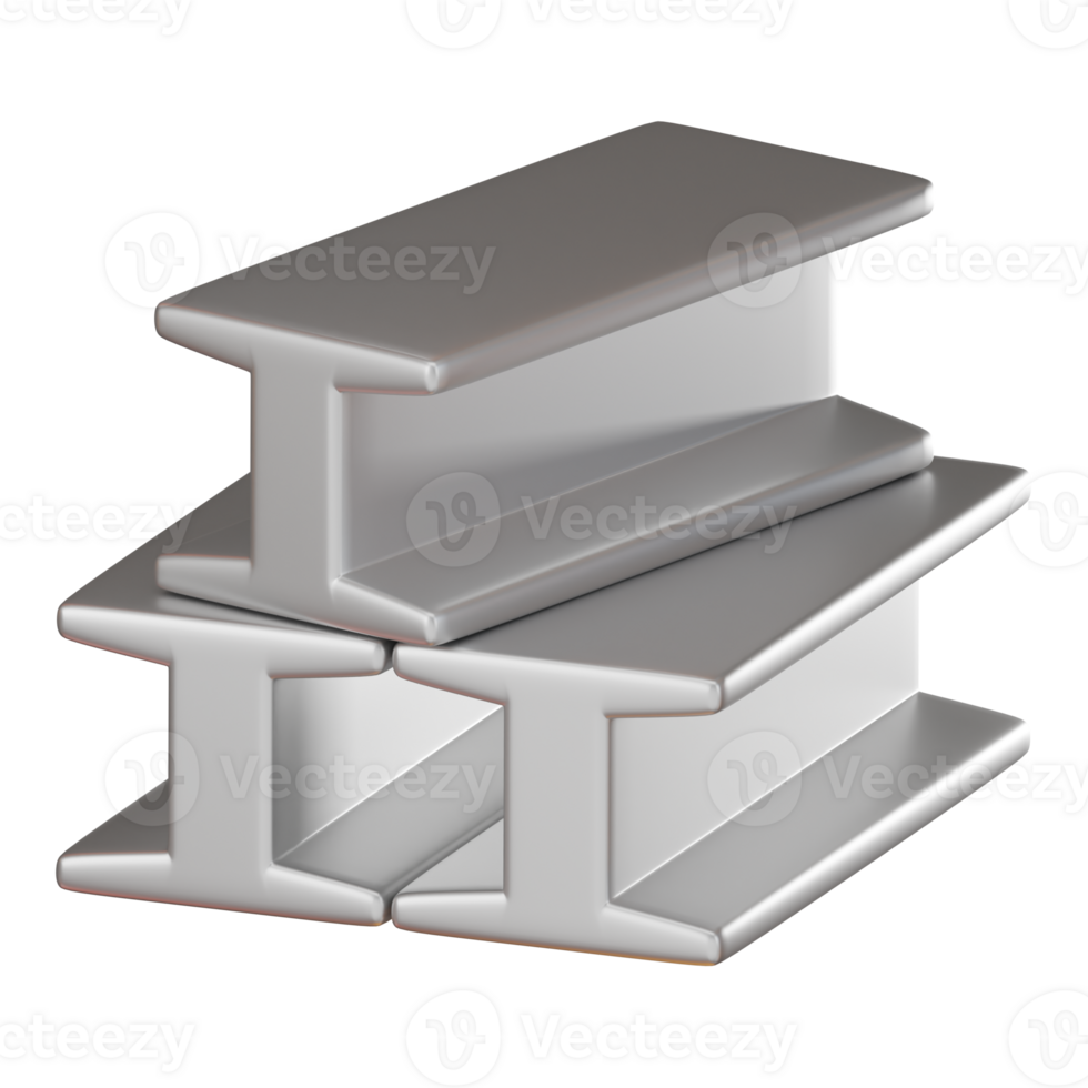 stål stråle, metall konstruktion och metall stråle ikon. 3d framställa png