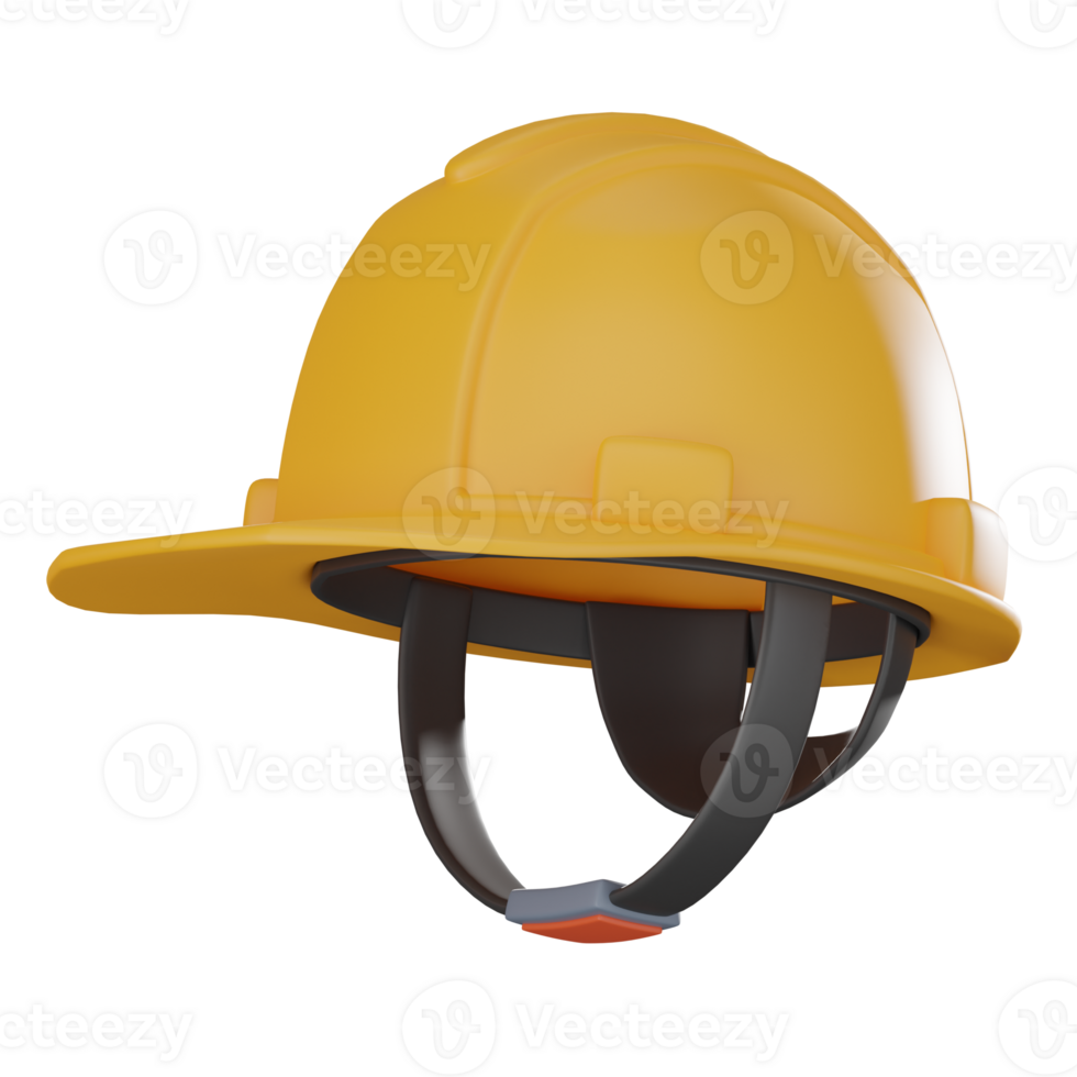 Safety First, Construction Helmet Icon for Secure Work Environments. 3D render png