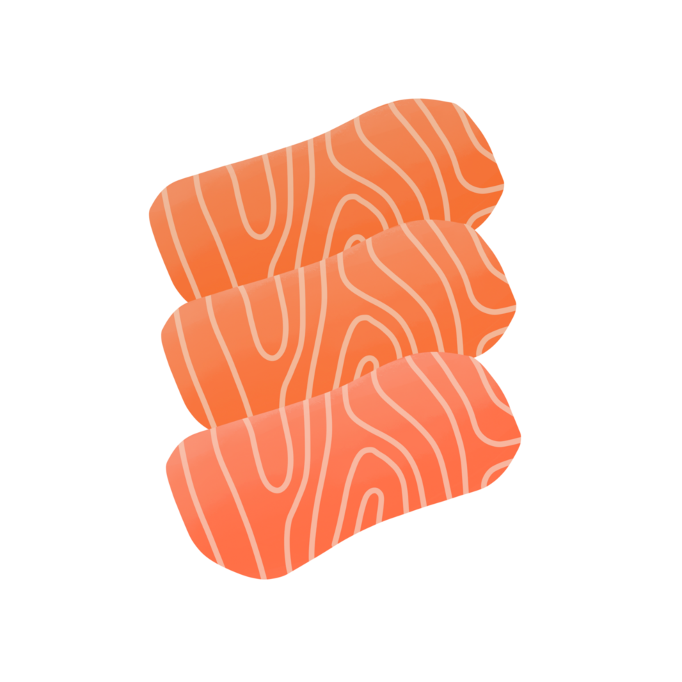 Feash sliced salmon sashimi png
