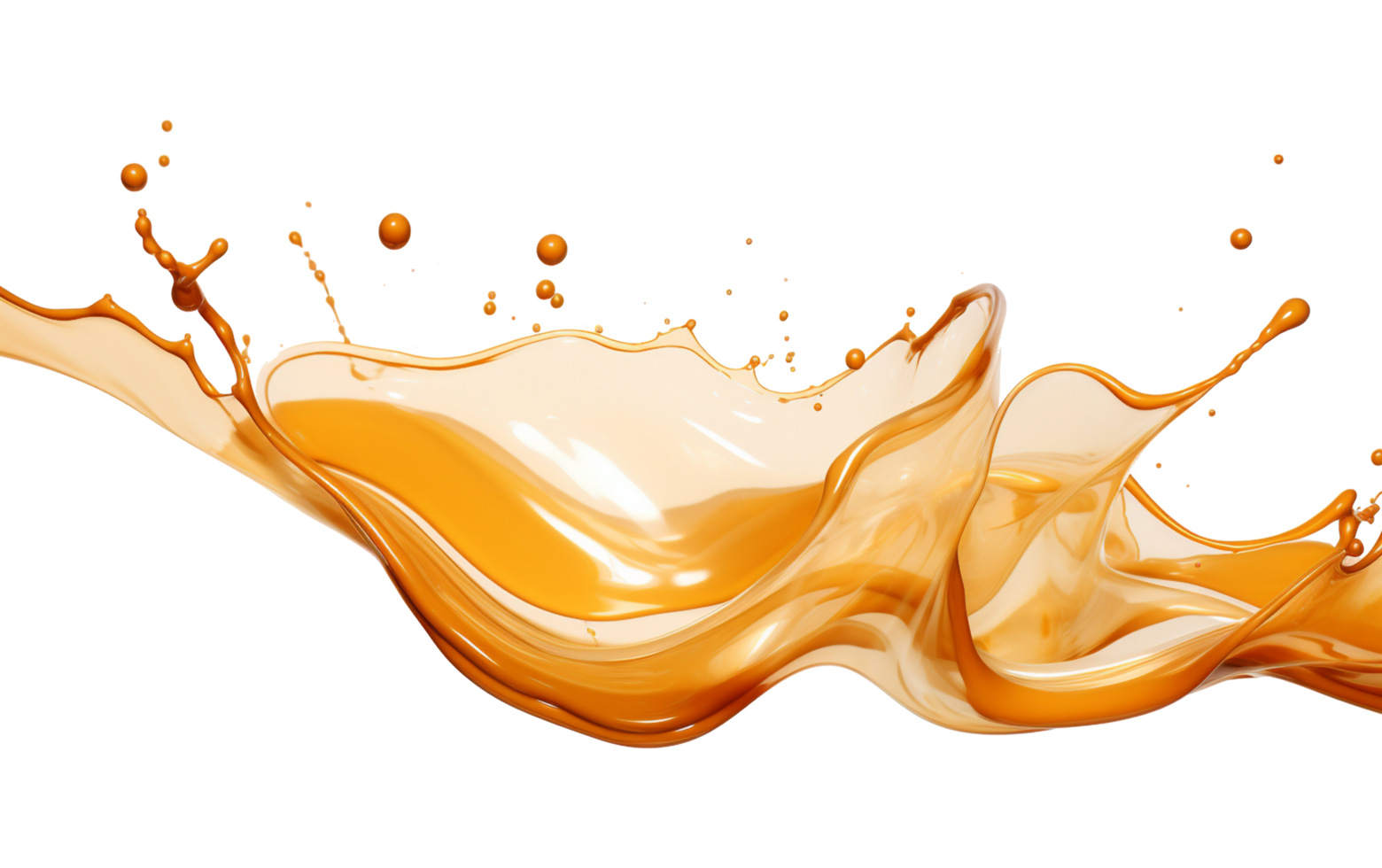 AI generated Caramel Splash Elegance png