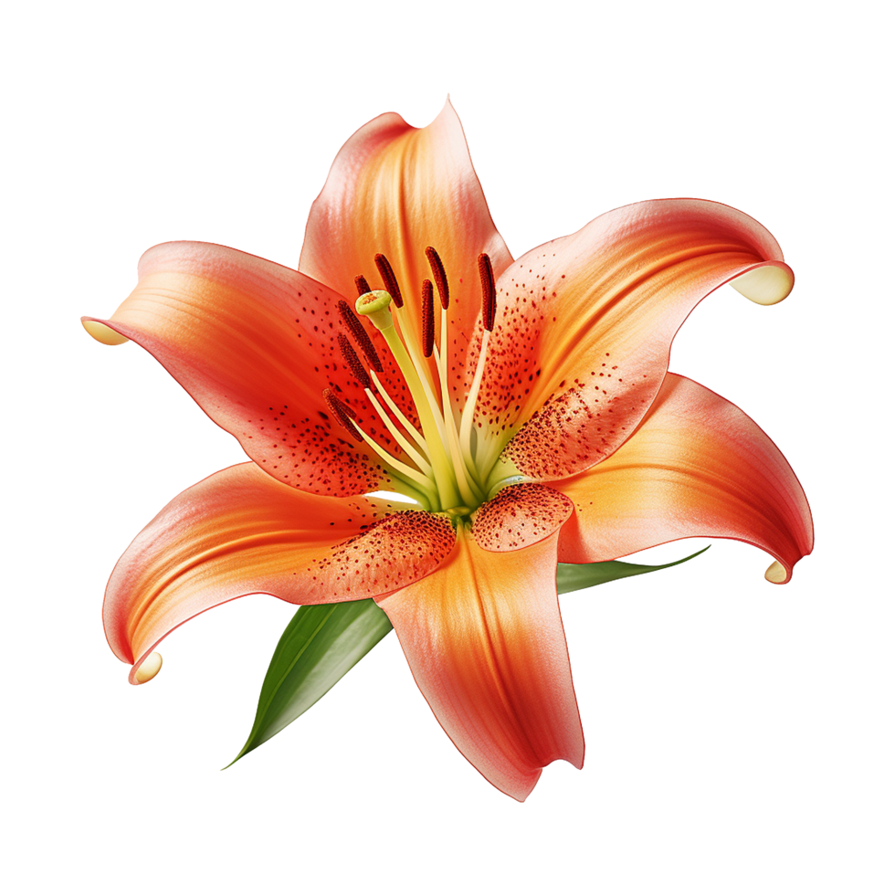 AI generated Lily flower Isolated on transparent background generative al png