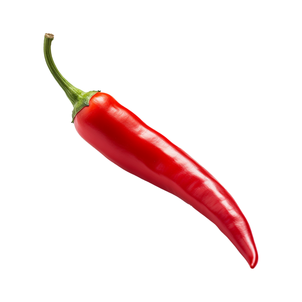 AI generated Fresh ripe red chilli isolated on transparent background png