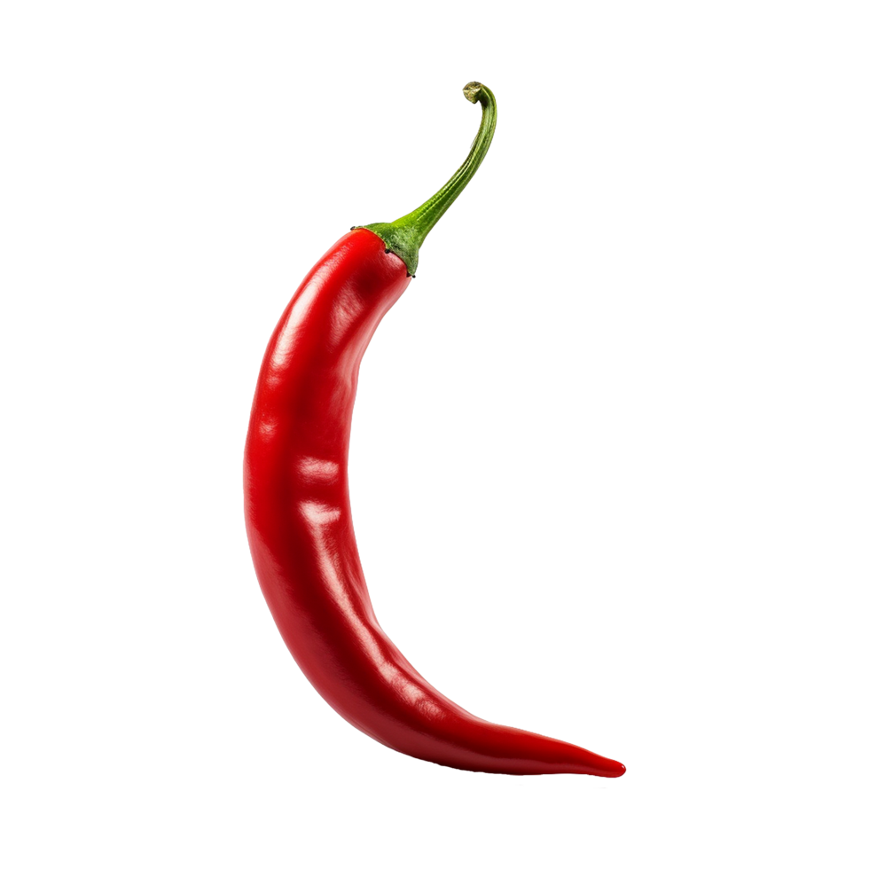 AI generated Fresh ripe red chilli isolated on transparent background png