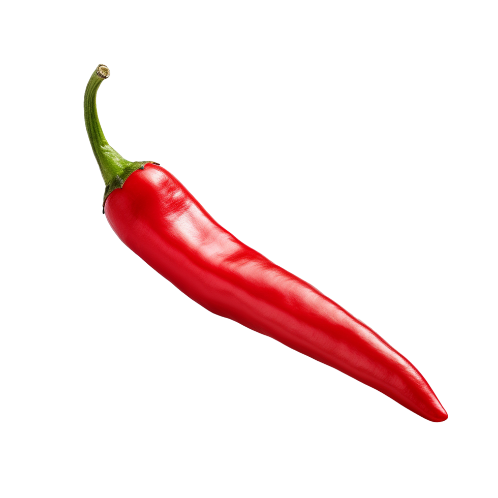 AI generated Fresh ripe red chilli isolated on transparent background png