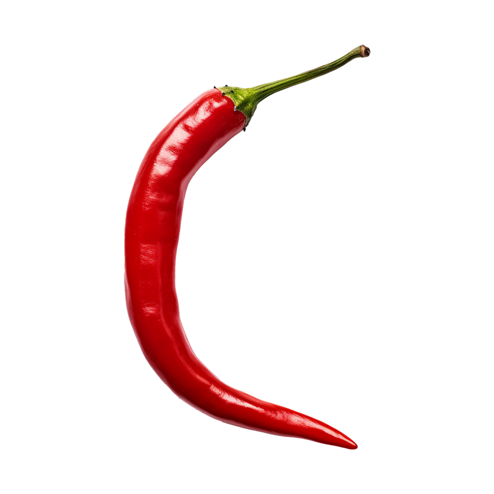 AI generated Fresh ripe red chilli isolated on transparent background png