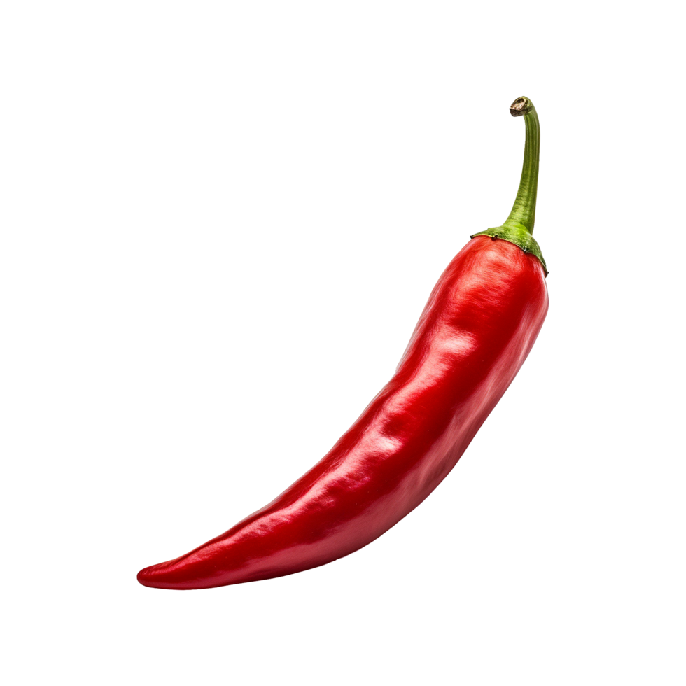 AI generated Fresh ripe red chilli isolated on transparent background png