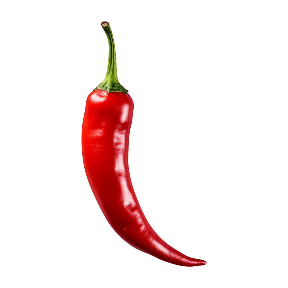 AI generated Fresh ripe red chilli isolated on transparent background png