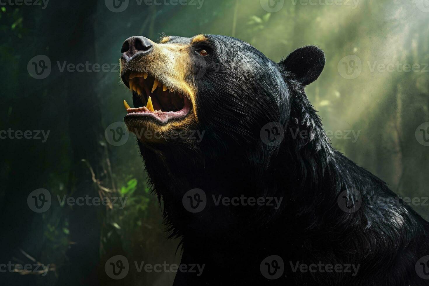 AI generated Sun bear also known as a Malaysian bear photo