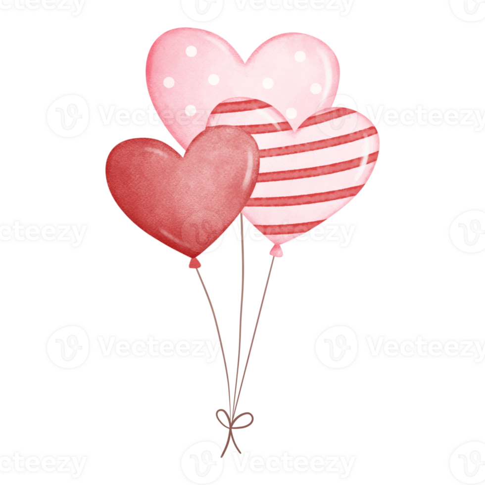 Valentine heart balloons png